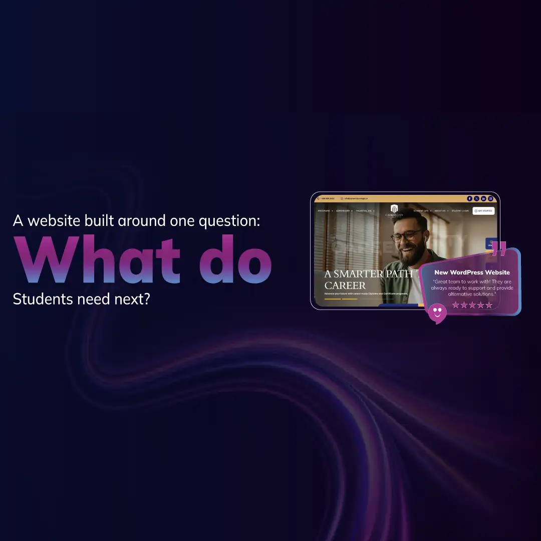 A Website built around one question: What do students need next?